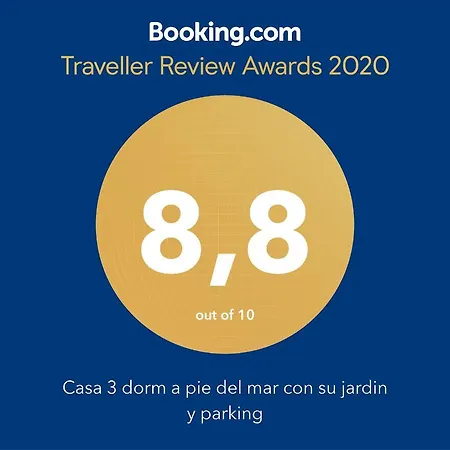 Casa 3 Dorm A Pie Del Mar Con Su Jardin Y Parking *